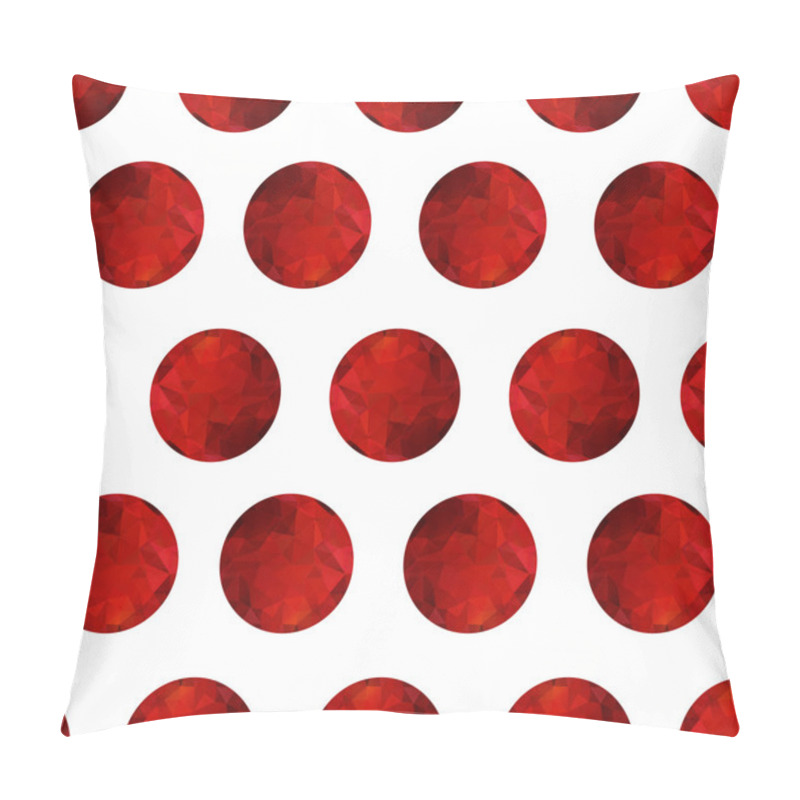 Personality  Red Diamonds On White Background Pillow Covers