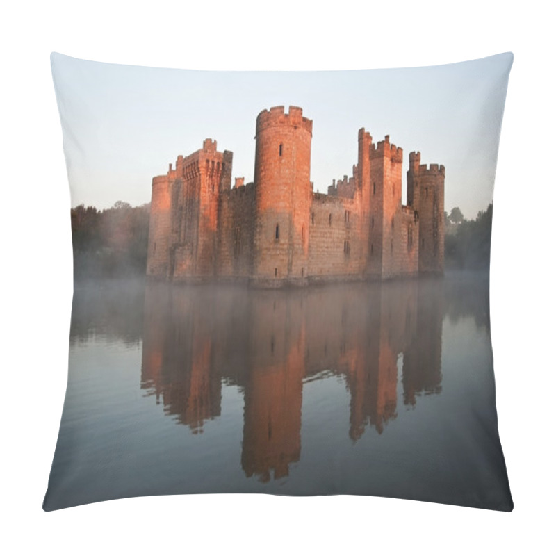 Personality  Stunning Moat And Castle In Autumn Fall Sunrise With Mist Over M Pillow Covers