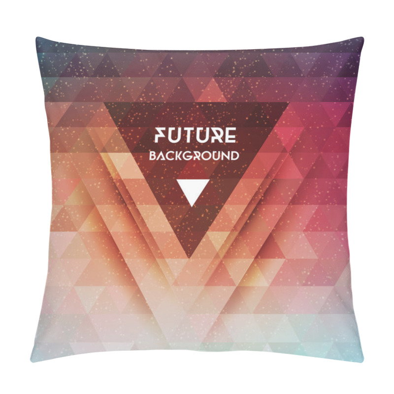 Personality  Futuristic Triangle Background Pillow Covers