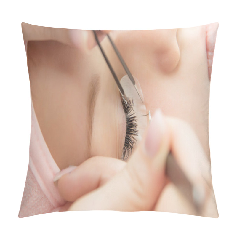 Personality  Eyelash Extension Procedure. Pillow Covers