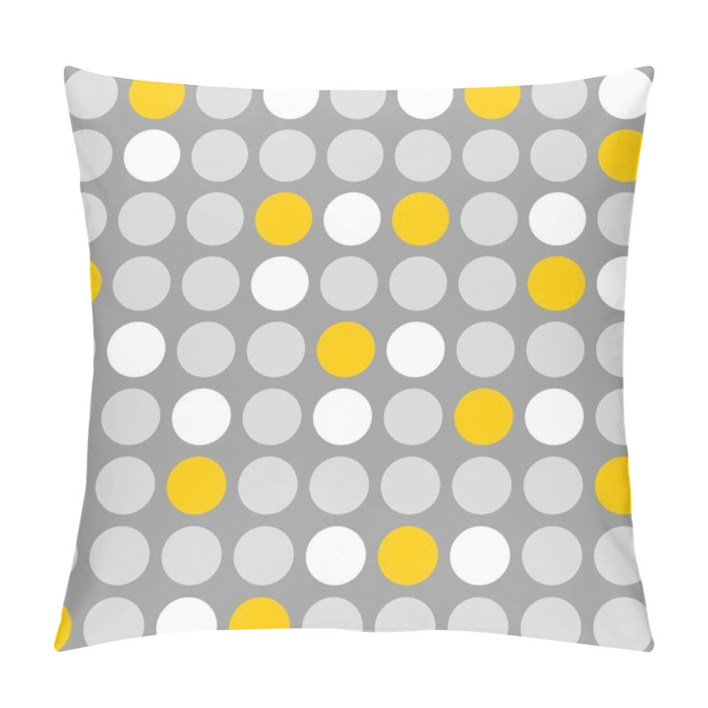 Personality  Tile Vector Pattern With Dots On Grey Background Pillow Covers