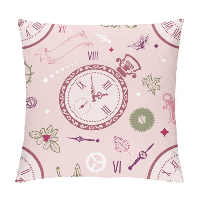 Personality  Seamless Patterns Clock Pillow Covers