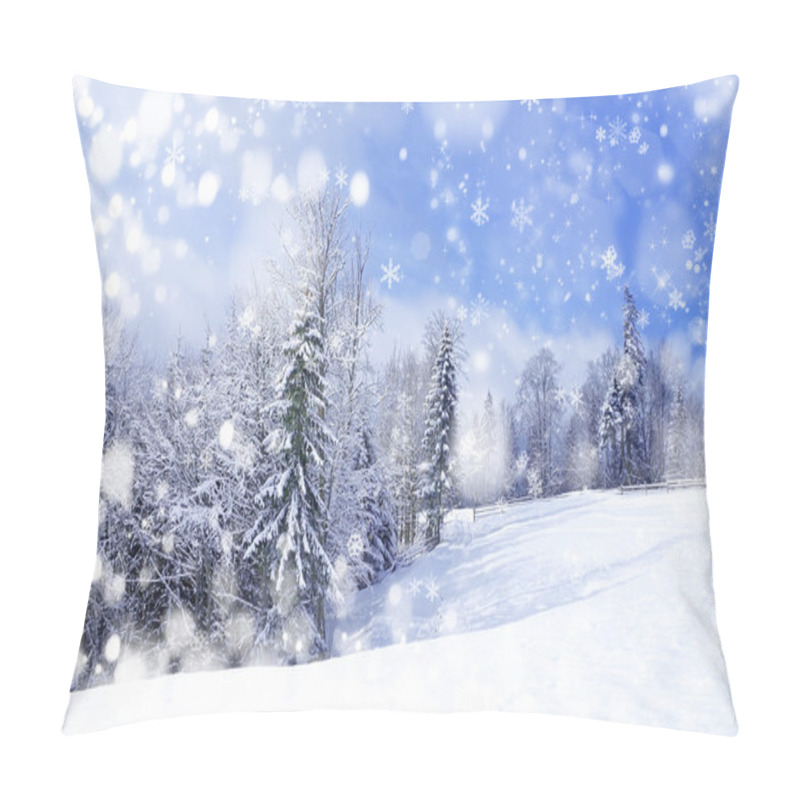 Personality  Beautiful Winter Landscape Pillow Covers