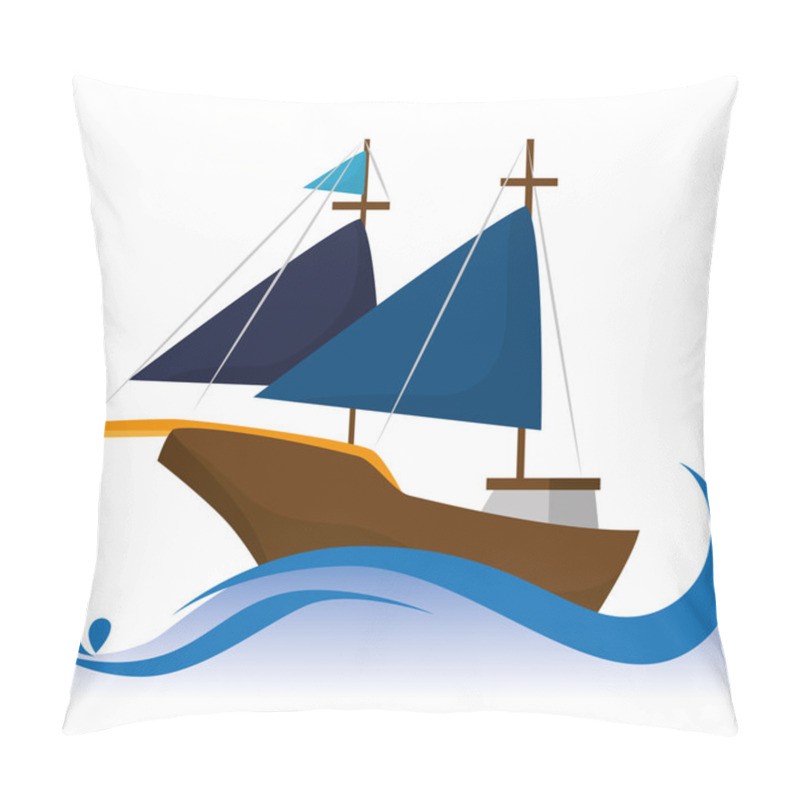 Personality  Antique Sail Boat Pillow Covers