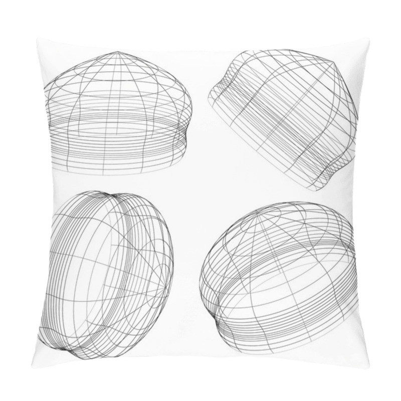 Personality  Abstract 3d Wireframe Objects.  Pillow Covers