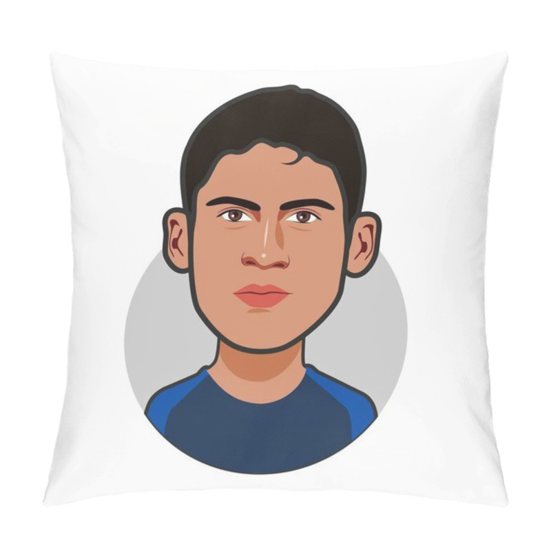 Personality  Raphal Varane France National Team. World Cup. Vector Image Pillow Covers