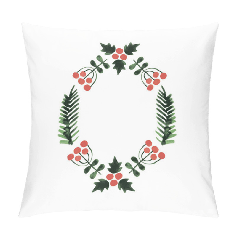 Personality  Christmas Frame, New Year Wreath Pillow Covers