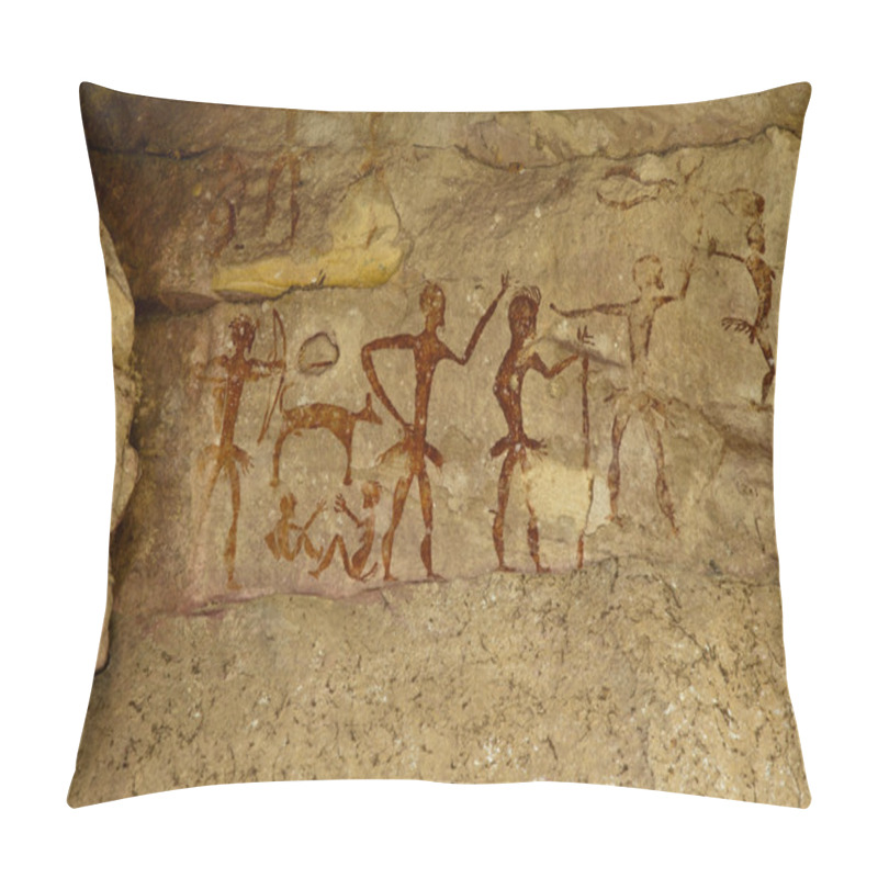 Personality  Archeological Pre-historic Human Clift Paint Pillow Covers