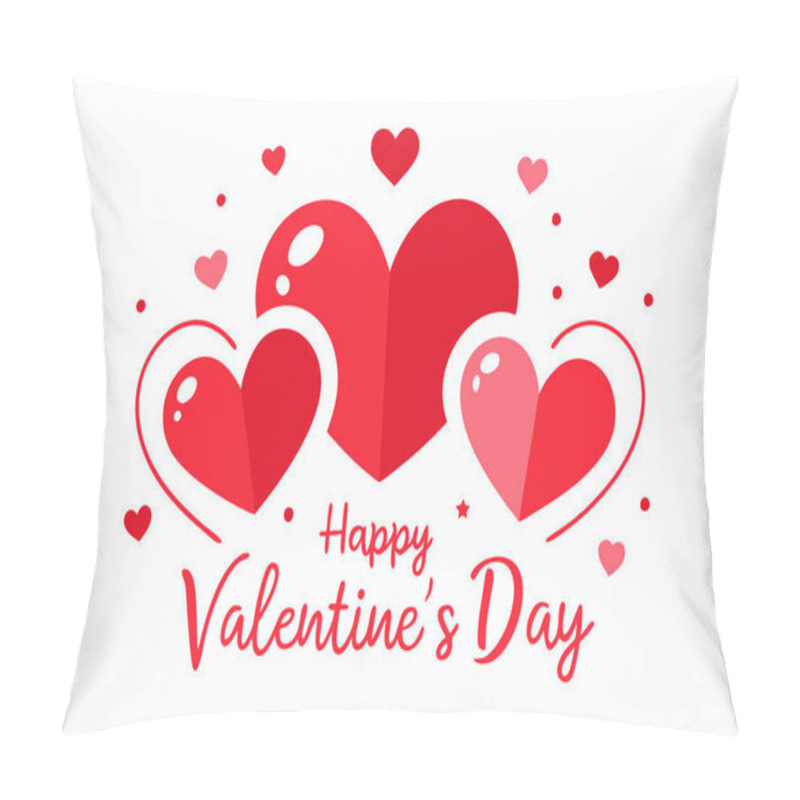 Personality  Express Love With This Valentine's Day Vector Featuring Heart Icons And Romantic Text. Ideal For Cards, Gifts, And Festive Designs With A Classic Valentines Day Theme. Pillow Covers