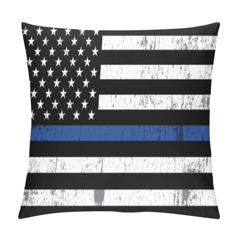 Personality  Police Support Flag Illustration Pillow Covers