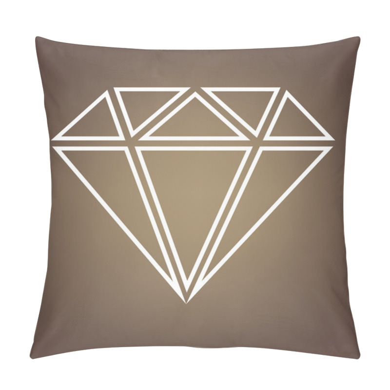 Personality  Line Icon On The Brown Background Pillow Covers