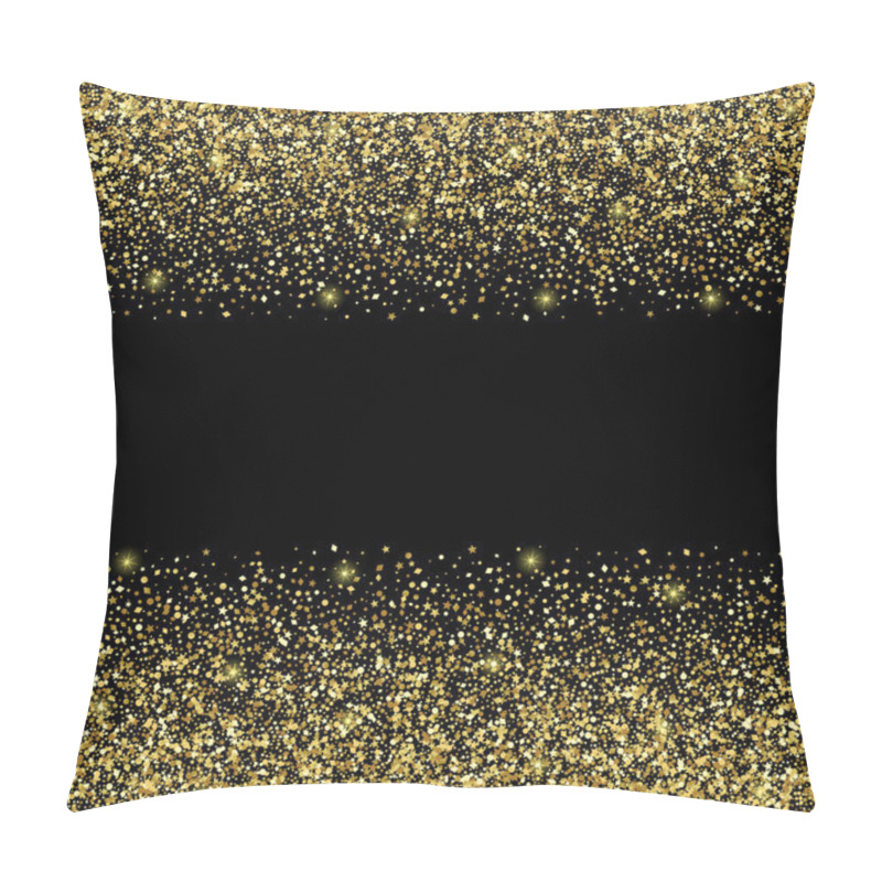 Personality  Luxury And Golden Glitter Horizon Seamless Border Pillow Covers