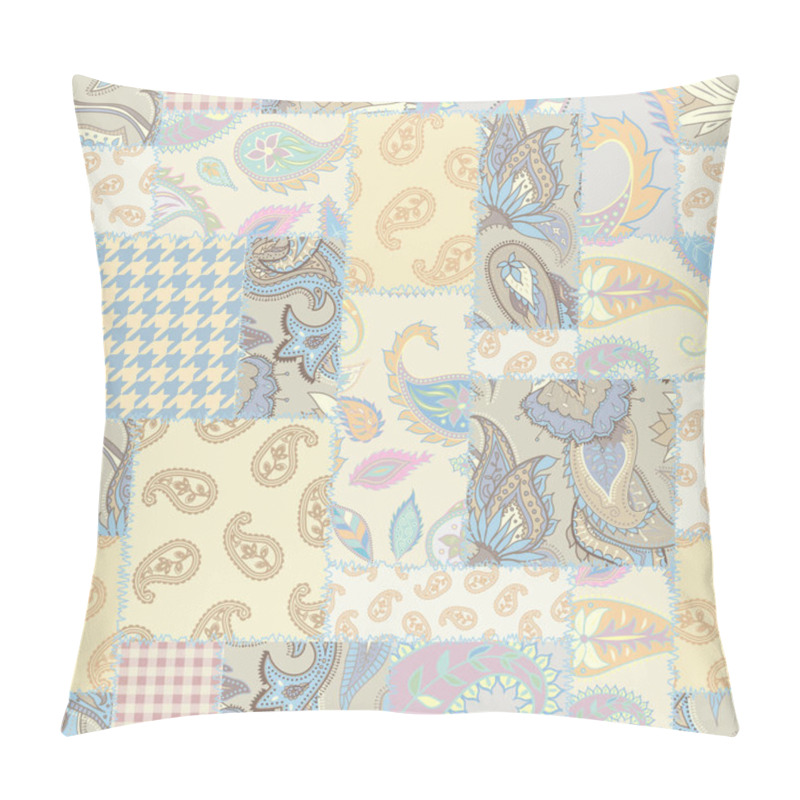 Personality  Geometric Patchwork Pattern Of A Squares. Pillow Covers