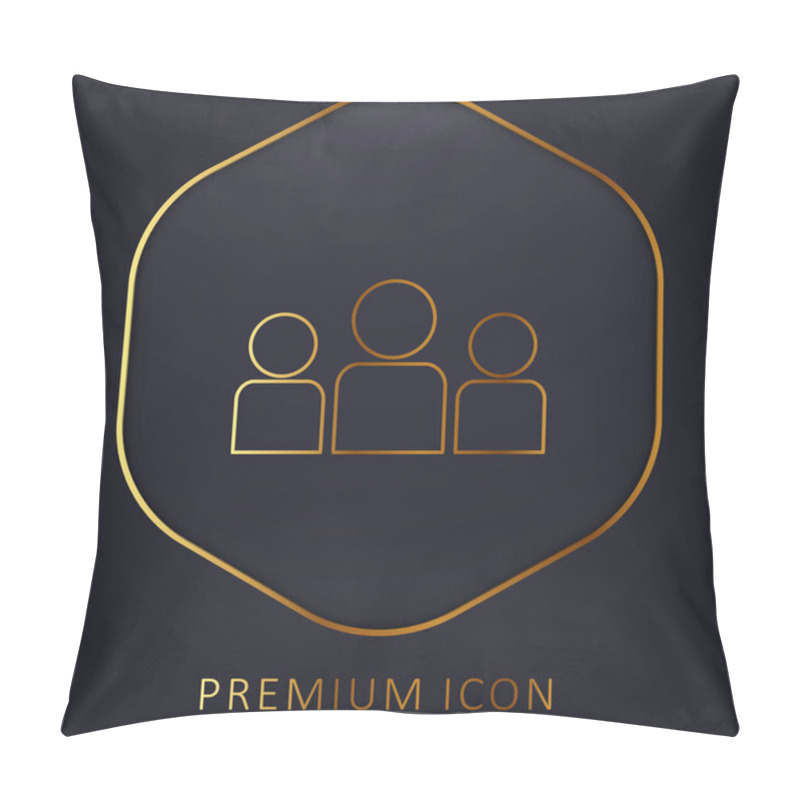 Personality  About Us Golden Line Premium Logo Or Icon Pillow Covers