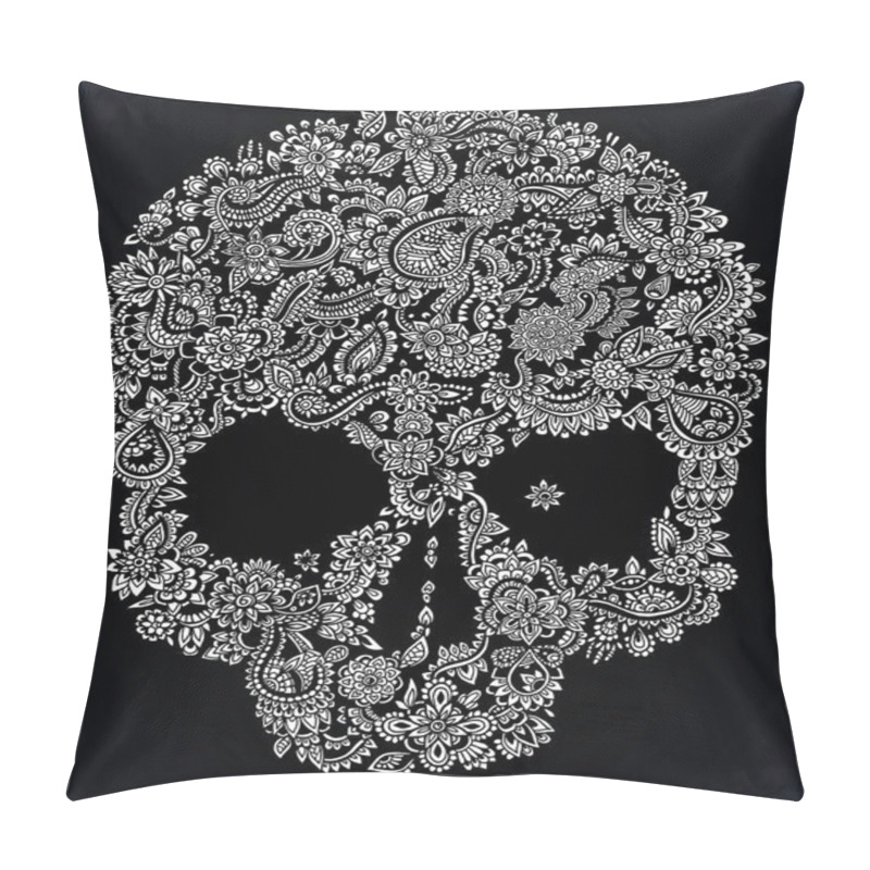 Personality  Floral Skull Pillow Covers