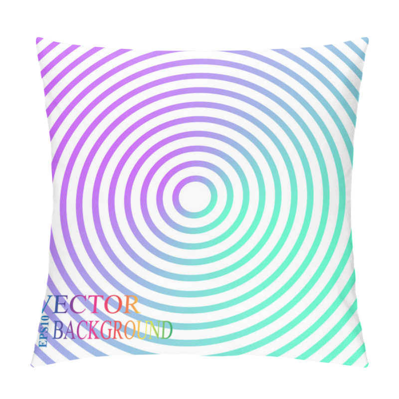 Personality  Blue And Green Metallic Background Design With Concentric Circles Pillow Covers