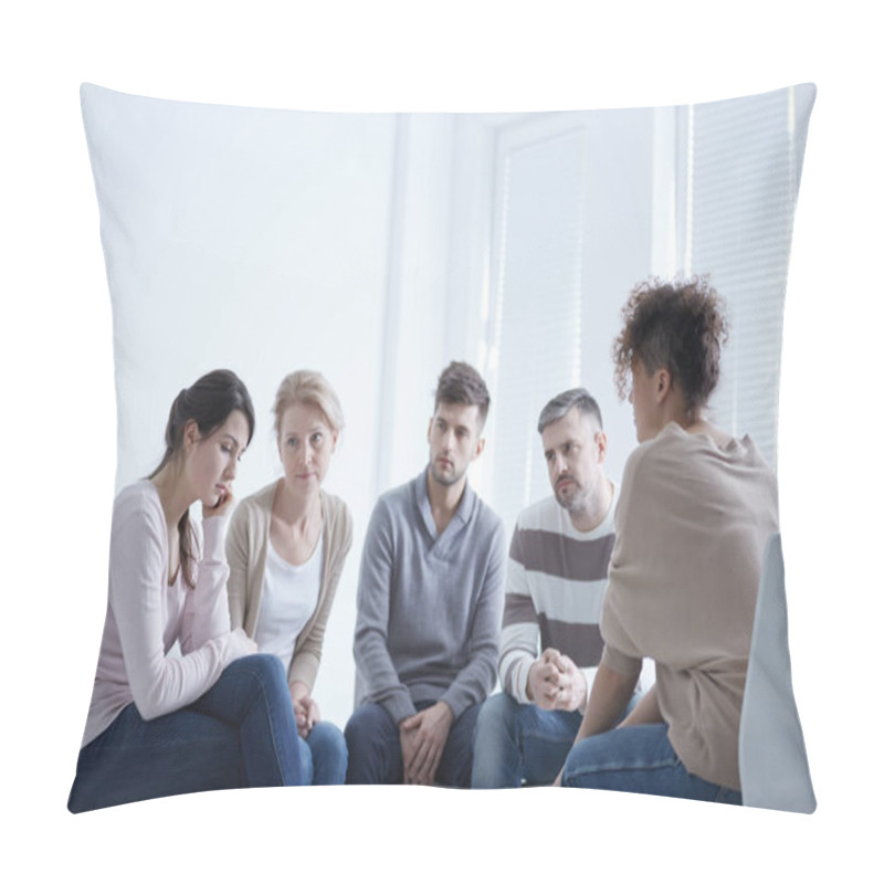 Personality  Group Supporting Sad Woman Pillow Covers