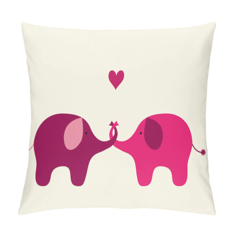 Personality  Elephants In Love Pillow Covers