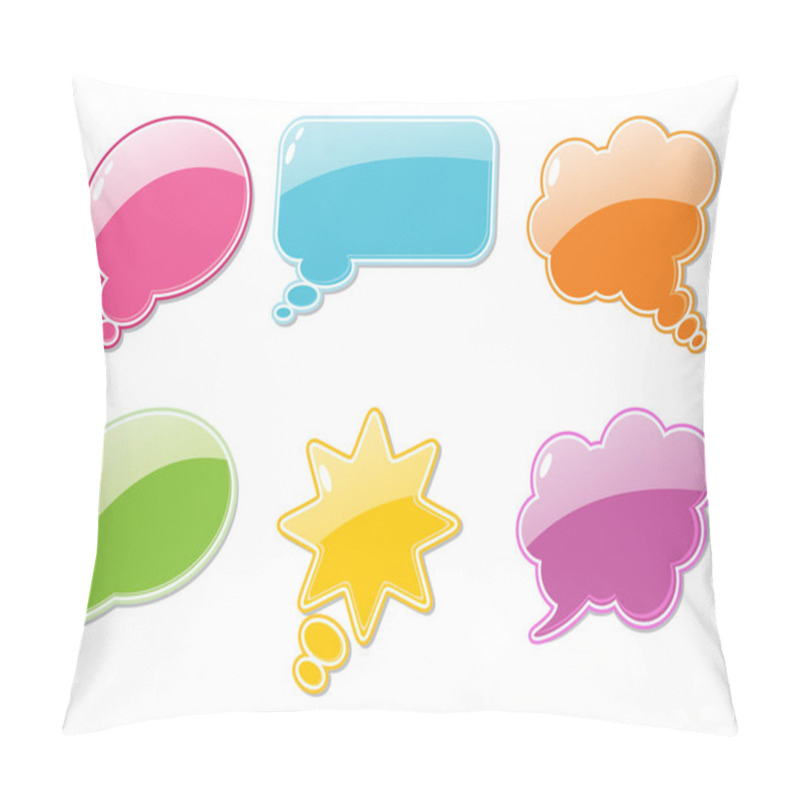 Personality  Callout Shapes With Background Pillow Covers