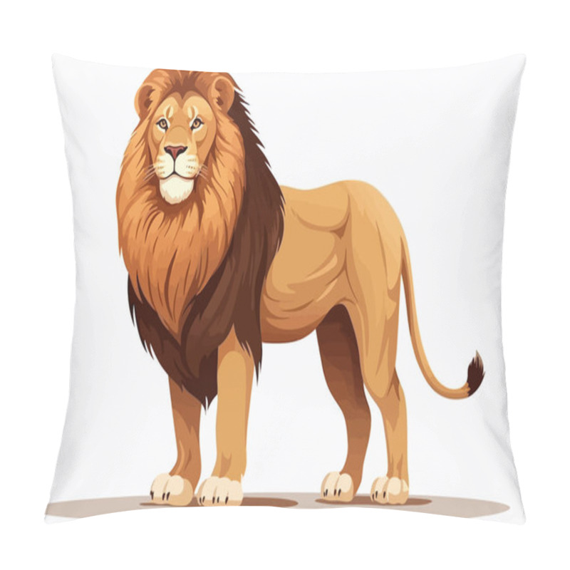 Personality  Lion Isolated Vector Style Illustration Pillow Covers