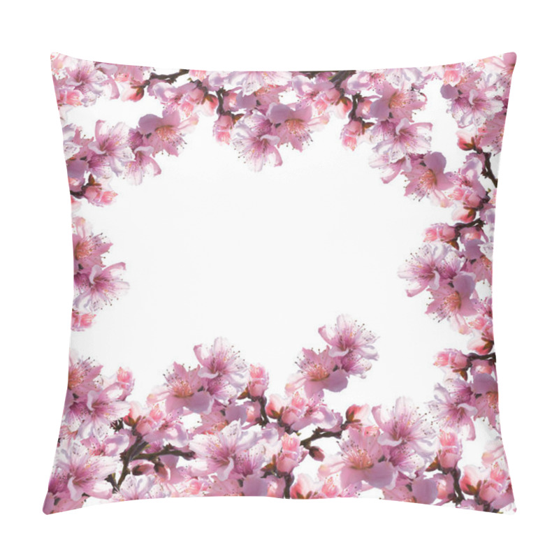 Personality  Illustration Of Tree Flowers On A White Background. Pillow Covers