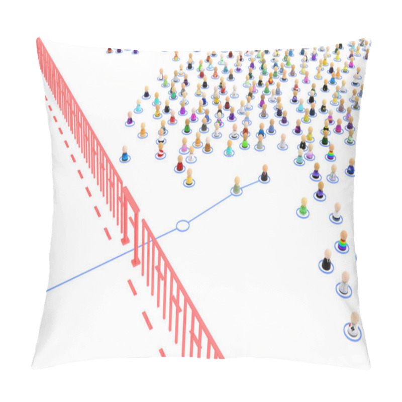 Personality  Cartoon Crowd, Border Crossing Link Pillow Covers