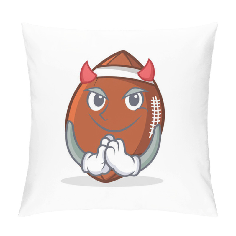 Personality  Devil American Football Character Cartoon Pillow Covers