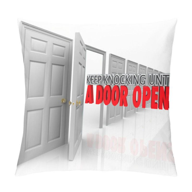 Personality  Keep Knocking Until A Door Opens 3d Words Pillow Covers