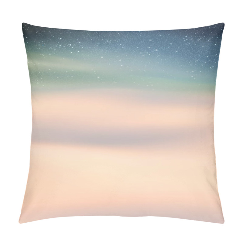 Personality  Clouds And Starry Sky. Natural Background With Fog Waves And Milky Way Pillow Covers