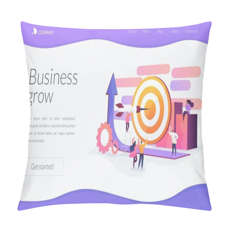 Personality  Goals Landing Page Concept Pillow Covers