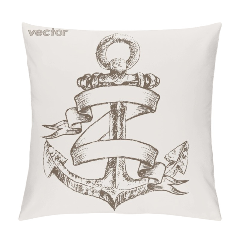 Personality  Anchor Print Tees Vector Pillow Covers