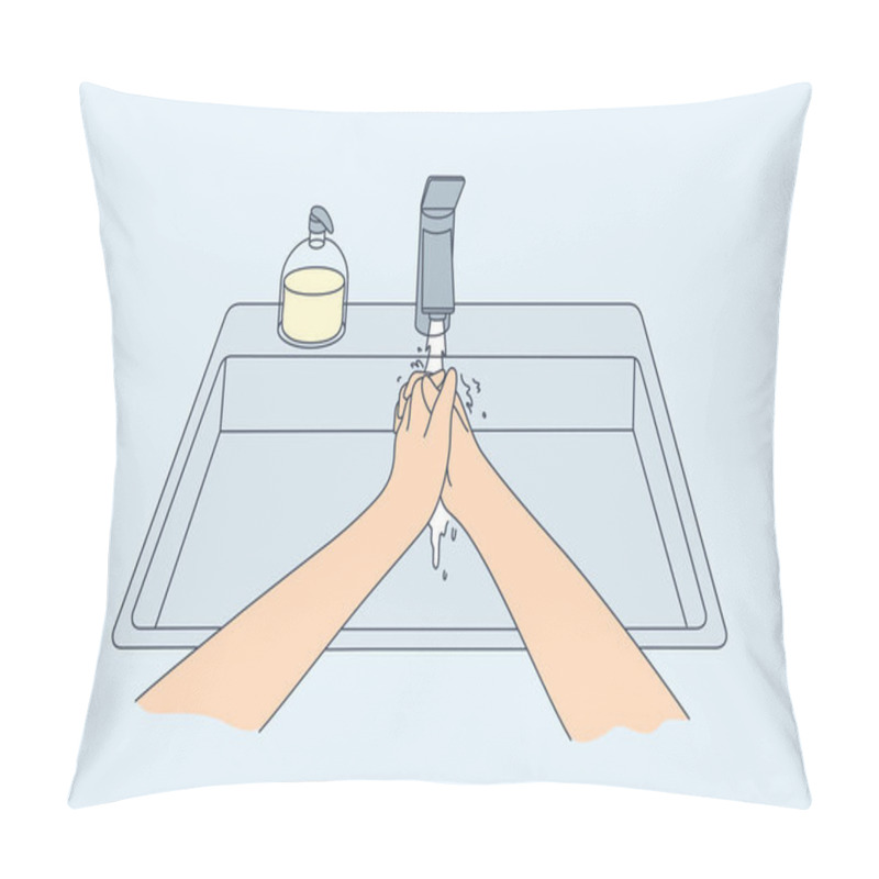 Personality  Hygiene, Disinfection, Cooking, Coronavirus, Protection Concept. Pillow Covers