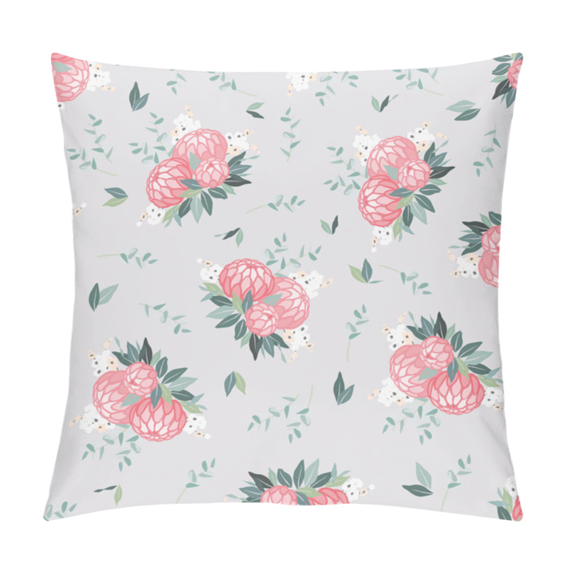 Personality  Seamless Floral Pattern With Bouquet Of Flowers Pillow Covers