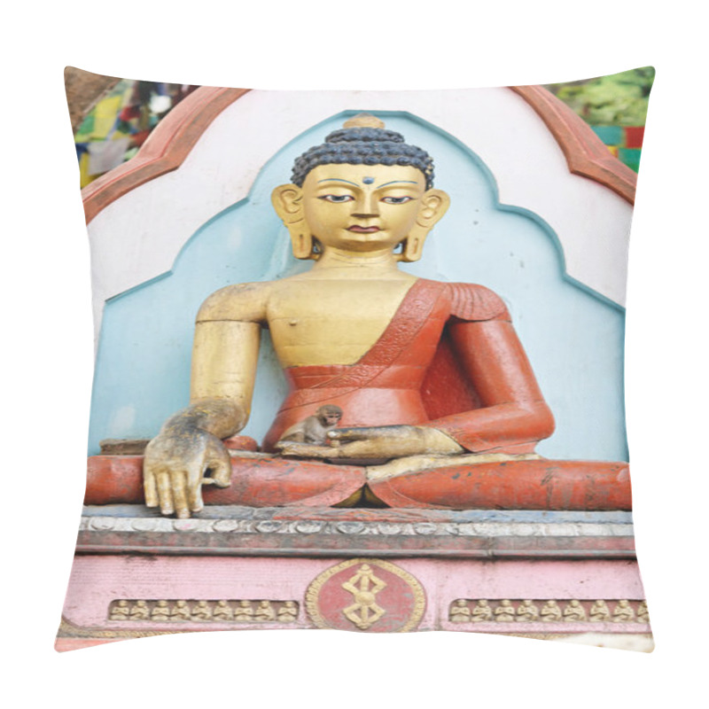 Personality  Baby Monkey In Buddha Hands Pillow Covers