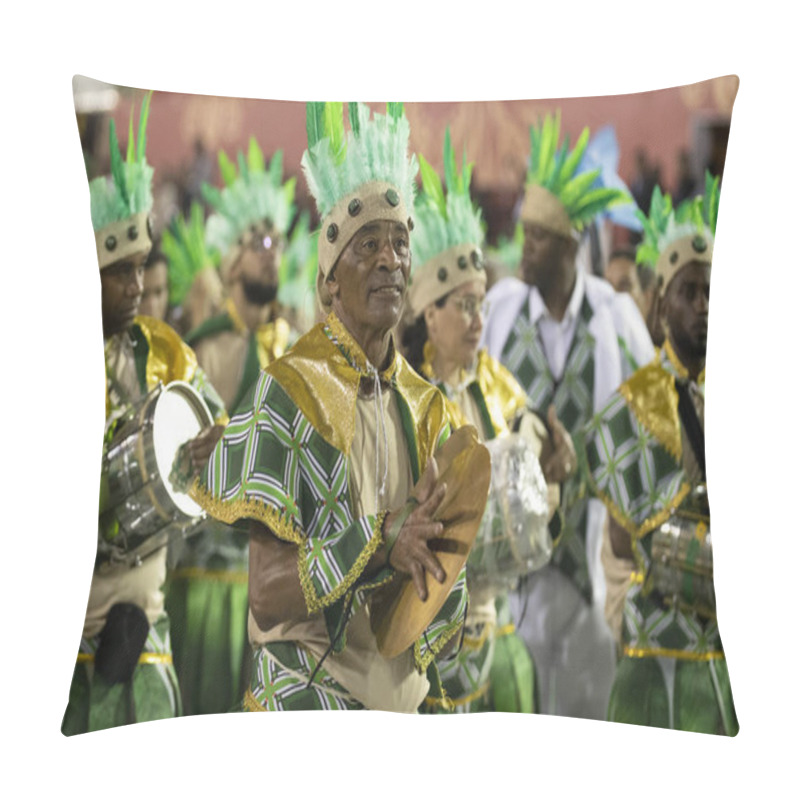 Personality  Rio, Brazil - February 21, 2020: Parade Of The Samba School Imperio Serrano, At The Marques De Sapucai Sambodromo Pillow Covers