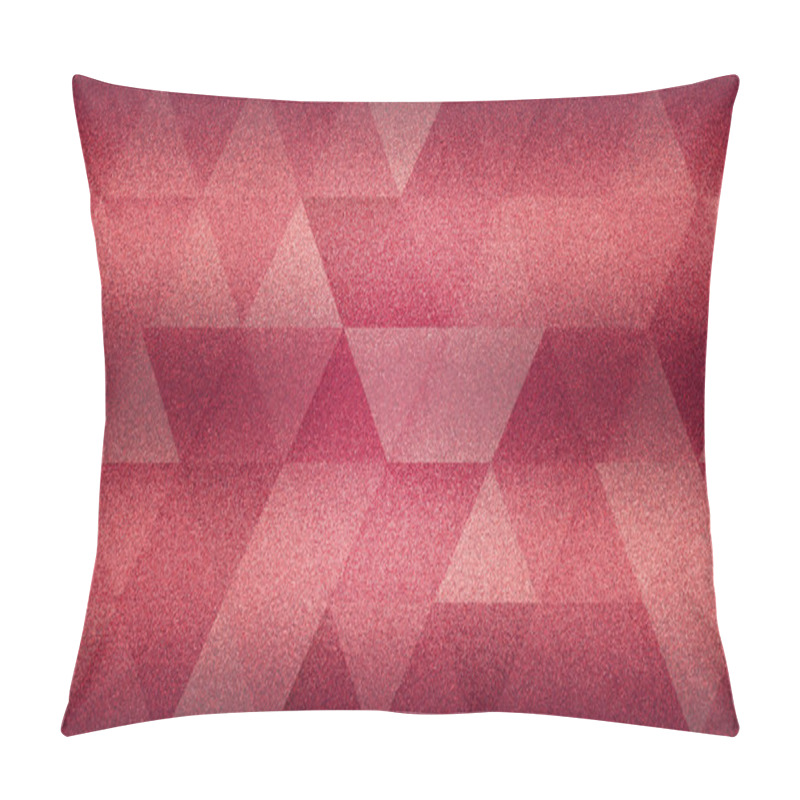 Personality  Grainy Background With Abstract Red And Pink Triangle Shapes. Pillow Covers