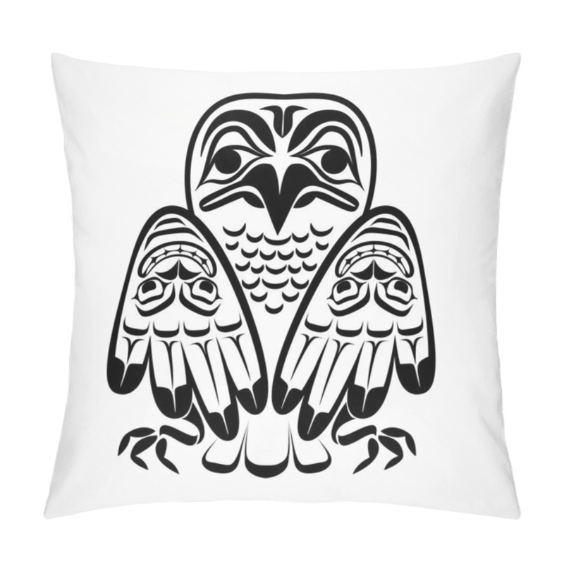 Personality  Vector Illustration Of An Eagle. Pillow Covers