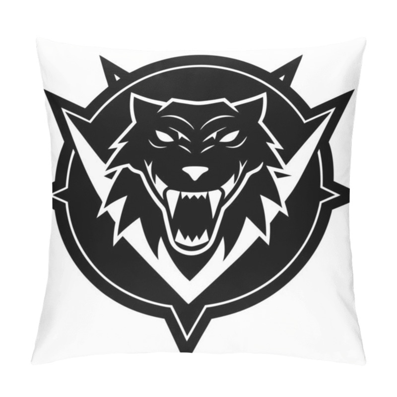 Personality  Apex Predator Logo Design Fierce Lion Emblem With Bold Typography Pillow Covers