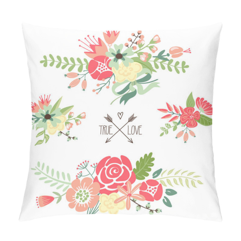 Personality  Bouquets, Retro Flowers Pillow Covers