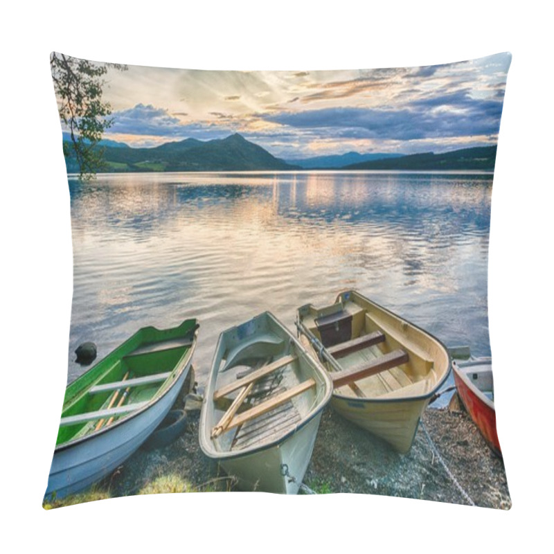 Personality  Romantic Lake Landscape In Europe Pillow Covers