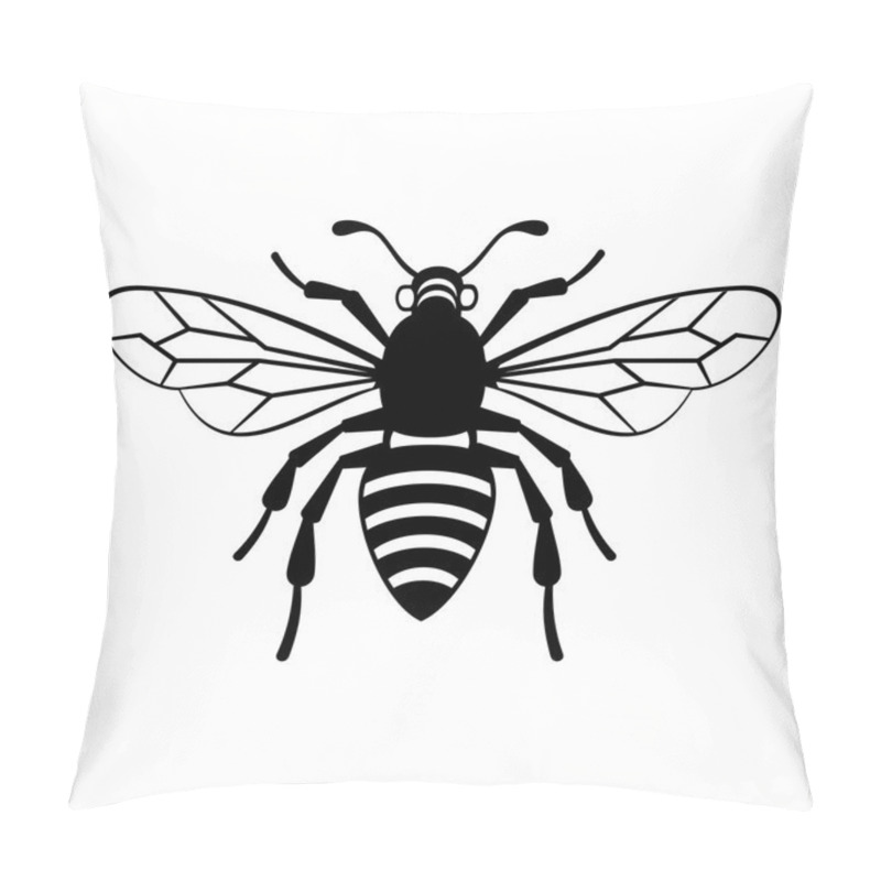 Personality  Bee Icon Vector Pillow Covers