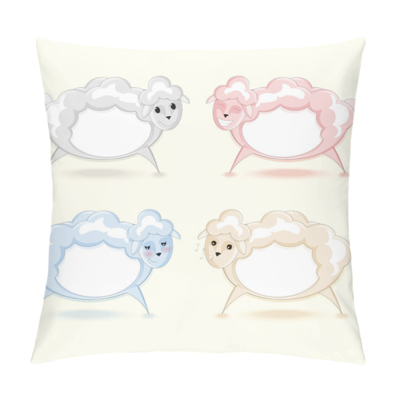 Personality  Vector Speech Bubbles With Sheeps Pillow Covers