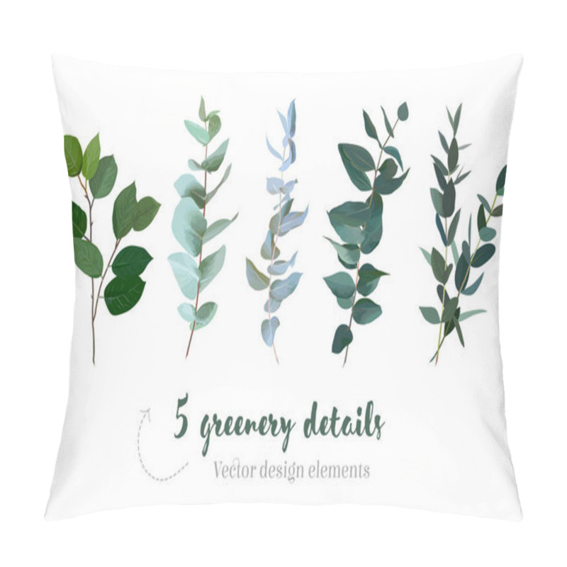 Personality  Mix Of Herbs And Plants Vector Big Collection Pillow Covers