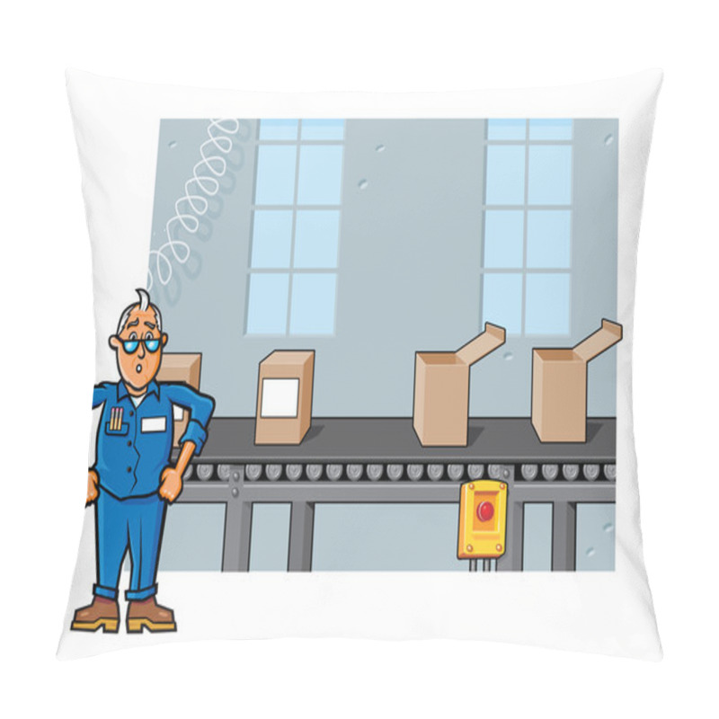 Personality  Factory Foreman Assembly Line Pillow Covers