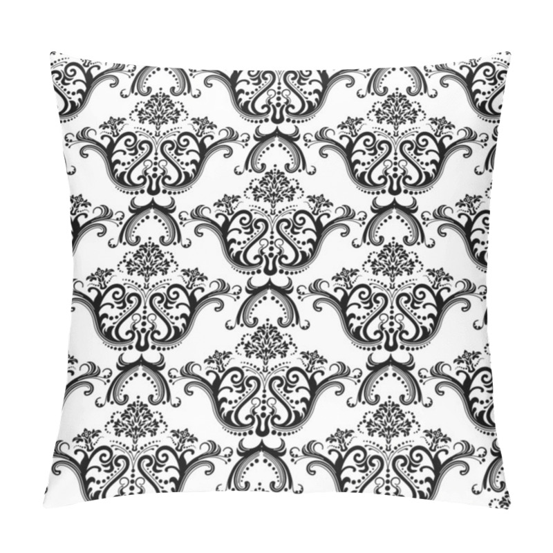 Personality  Luxury Seamless Black & White Wallpaper Pillow Covers