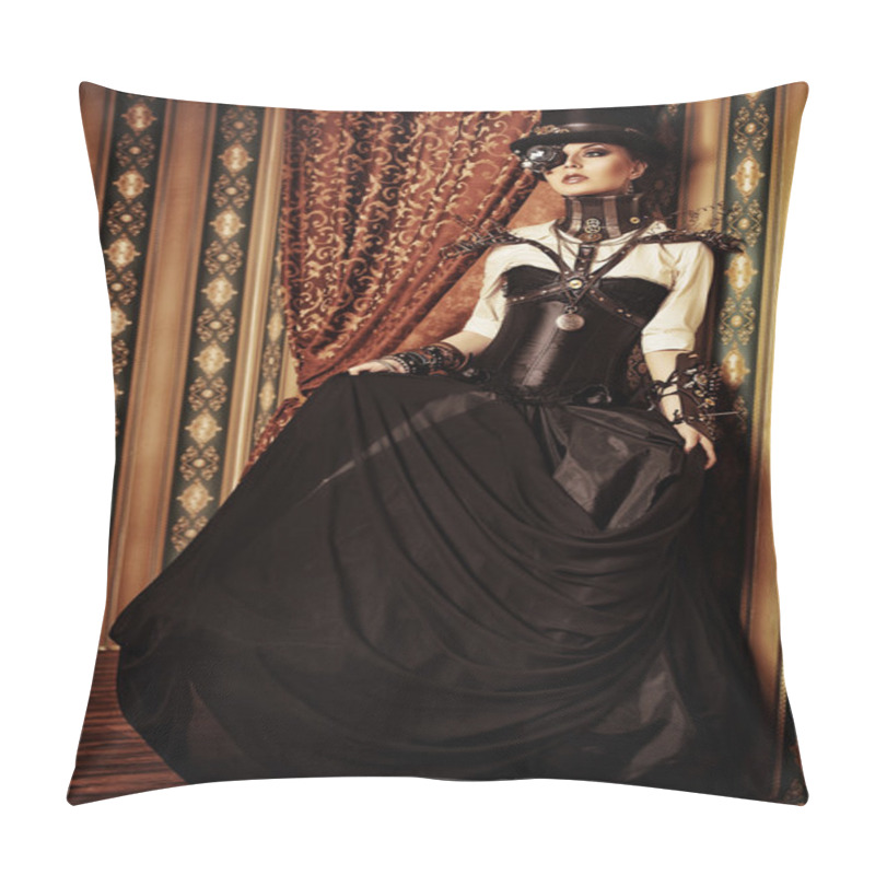 Personality  Brunette Steampunk Pillow Covers