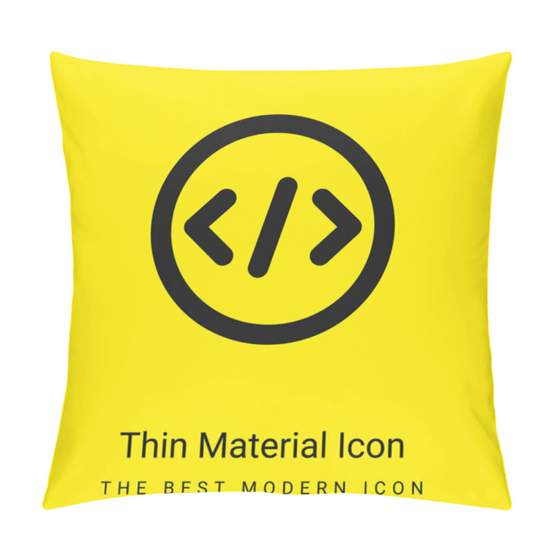 Personality  Bracket Minimal Bright Yellow Material Icon Pillow Covers