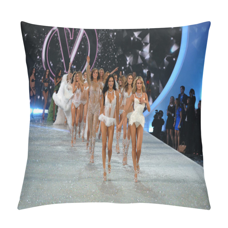 Personality  Models Walk At Victoria's Secret Fashion Show Pillow Covers