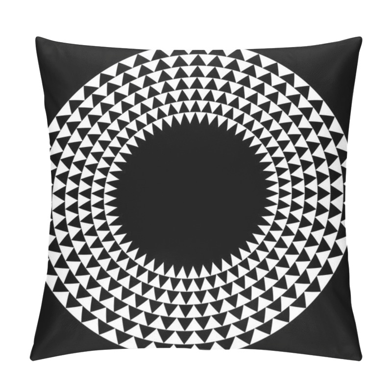 Personality  Circle With Triangles Pattern  Pillow Covers