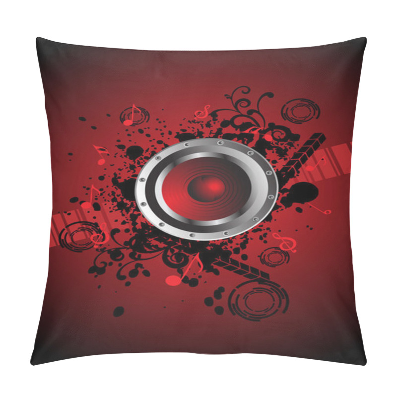 Personality  Abstract Grungy Musical Background Pillow Covers